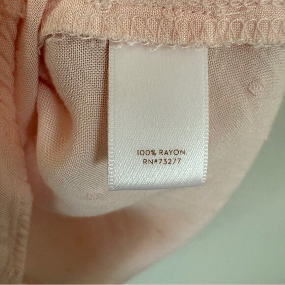 LC Lauren Conrad Light Pink Swiss Dot Women's Cap Sleeve Blouse Size M - Picture 10 of 10